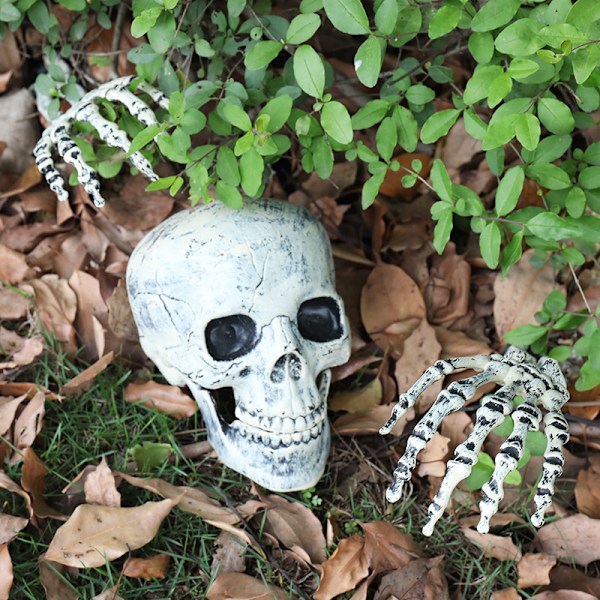 Halloween Skelet-Bunke Dekoration med Røde Hænder