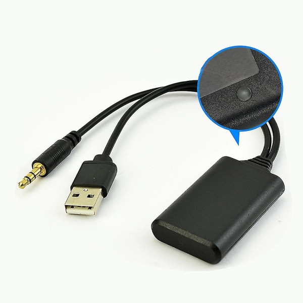 Bluetooth-yhteensopiva radiokaapelisovitin Auton Aux-musiikkisoitin USB äänivastaanotin