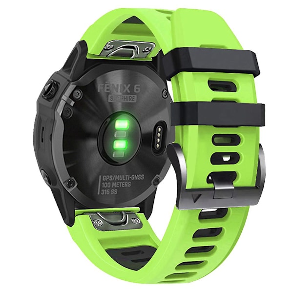 For Huami Amazfit Falcon/Coros Vertix Silikon Watchband Quick Release Watch Strap Lime  Black