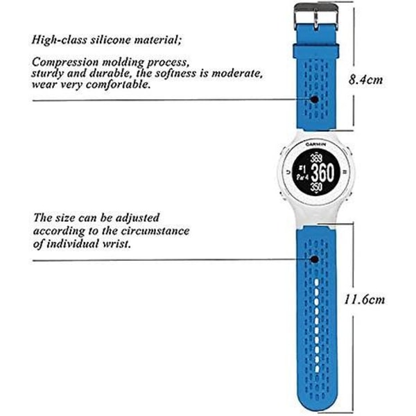 Mjukt silikonersättningsarmband för watch för Garmin Approach S2 / S4 Blue