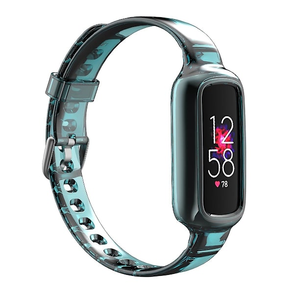 Ersättning Mjuk TPU Klockarmband Justerbart handledsrem för Fitbit Luxe Green E Other Smartwatch Model