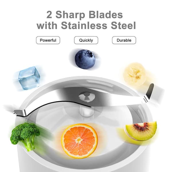 Juicer 180W med USB, 500 ml kapacitet, 18000 omdr./min. hastighed (sort)