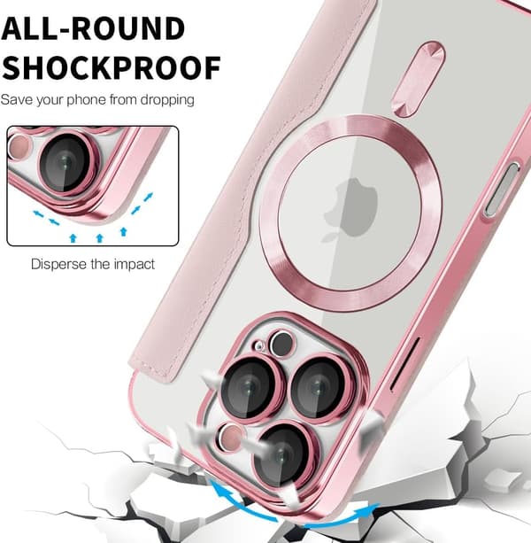 Deksler til iPhone 16 Pro Max kompatibel med Magsafe (rosa)