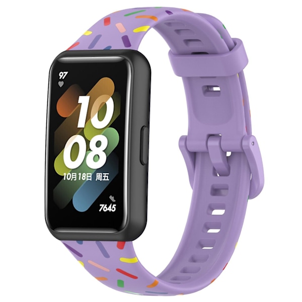 Huawei Band 7:lle suunniteltu rannekoru, vaihdettava silikoniranneke Purple, Purple G Huawei Band 7