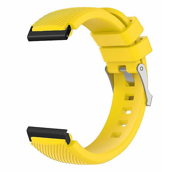 24mm Twill Texture Silikonklockarmband för Suunto Spartan Sport Wrist Hr Baro / Suunto 7 Yellow