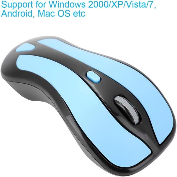 Air Fly Mouse 2.4G, 2-i-1 Gyro Maximal 1600 DPI (Blå och vit)