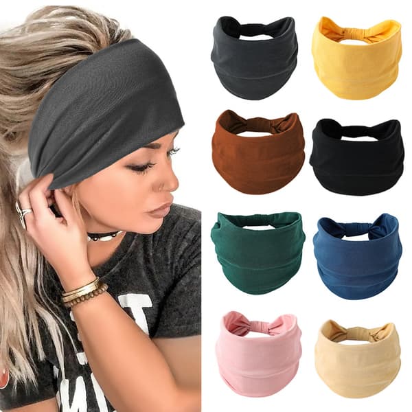 Pandebånd, elastisk retro blødt strikket pandebånd til kvinder