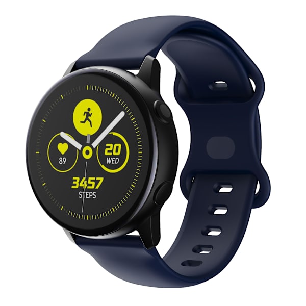 20mm Silikonklockarmband för Samsung Galaxy Watch6 Classic 43mm / 47mm Midnight Blue