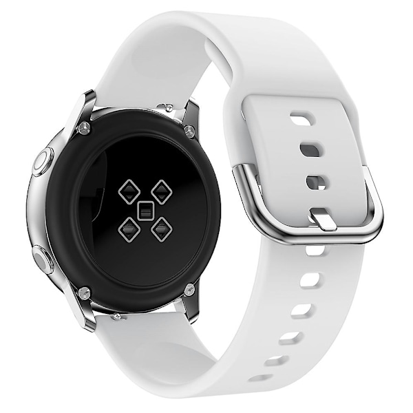 Samsung Galaxy Watch 5 40mm/44mm/Watch 5 Pro 45mm/Watch4 40mm/44mm/Watch4 Classic 42mm:lle neliön muotoinen solkisuunnittelu silikoniranneke rannehihna White