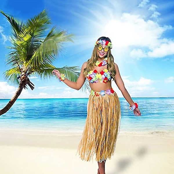 8 Pack Hula -hameasusarja Hawaii Luau -juhliin 80cm color1