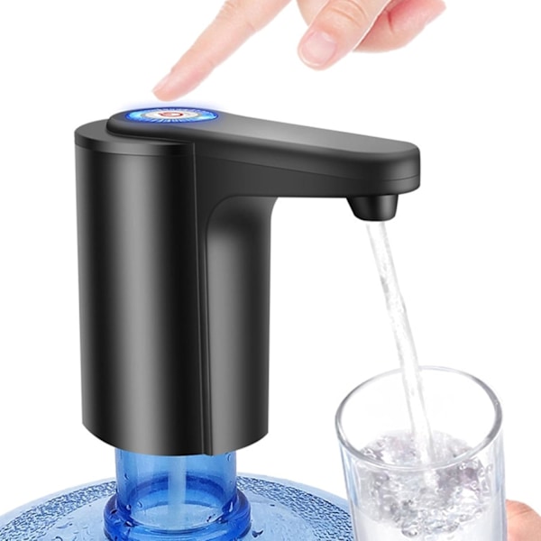 Portabel Elektrisk Vattendispenser Automatisk Dricksvatten Med USB-Laddning (Svart)