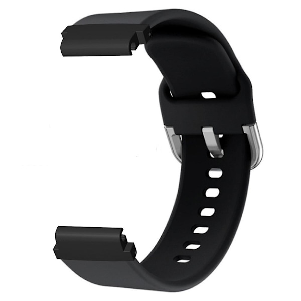 20mm Pc-stik silikone åndbar udskiftningsrem urrem til Garmin Fenix 7s/6s/5s Black