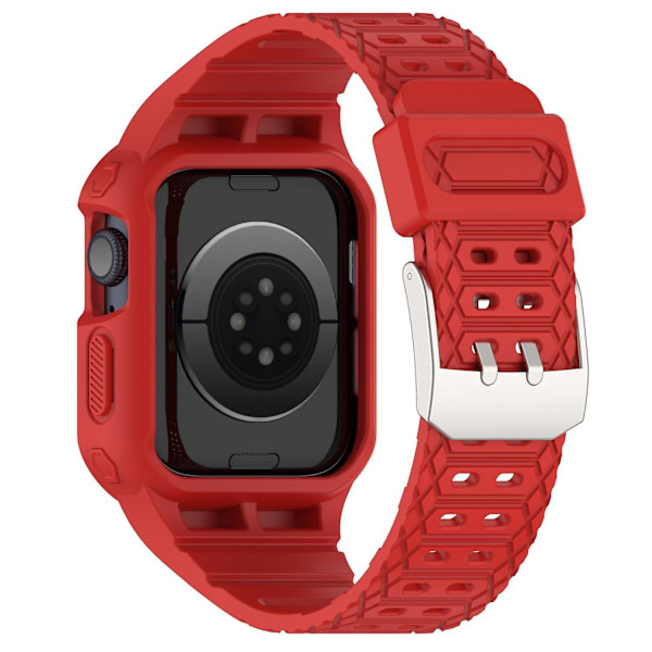 Klockarmband för Apple Watch Series 8/7 41mm/6/5/4/SE/SE (2022) 40mm/3/2/1 38mm Integrerat klockarmband Red, Red E Apple Watch Series 9 4