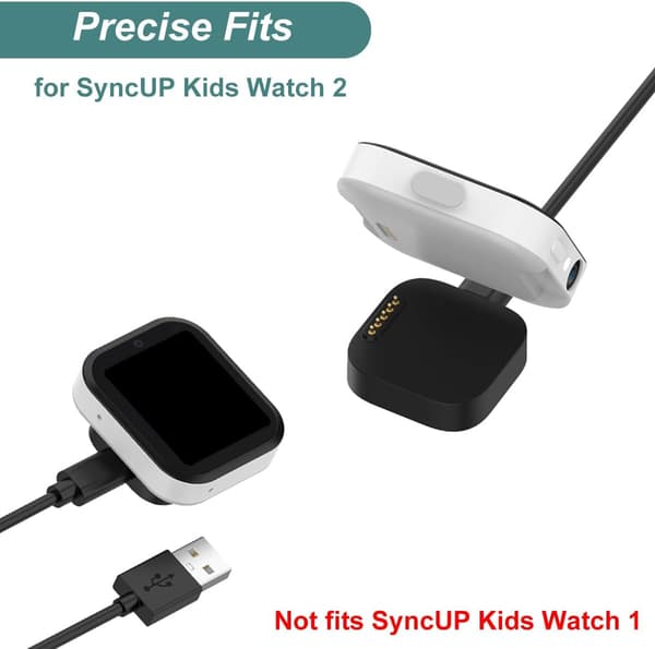 Oplader til SyncUP Kids Watch 2, magnetisk erstatningsopladningsdock (kompatibel)