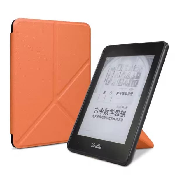 Etui - Til 7 tommer Kindle Paperwhite 12. generation 2024, deformerbar foldbar holder (orange)
