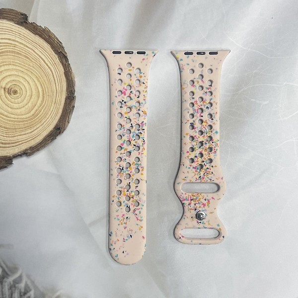 Klockarmband för Apple Watch Series 9 8 7 41mm/SE (2023) SE (2022) 6 5 4 SE 40mm/3 2 1 38mm Armband Pink B Apple Watch Series 9 4
