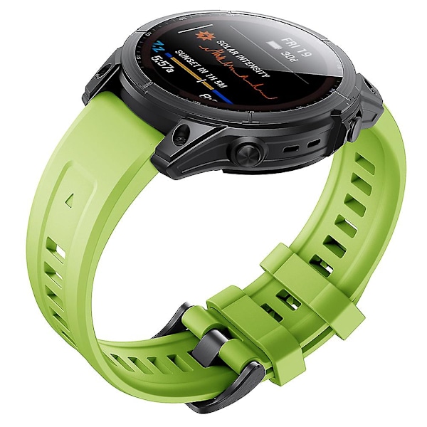 KALEBOLKLB-TXGJ-001 Til Garmin Fenix 7S / 7S Pro 20mm Silikone Urrem Trapezformede Huller Green