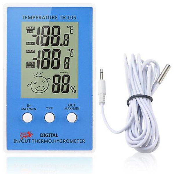 Indendørs digitalt hygrometrisk termometer, høj nøjagtighed temperatur- og luftfugtighedsmåler, temperatursensor og fugtighedsmåler