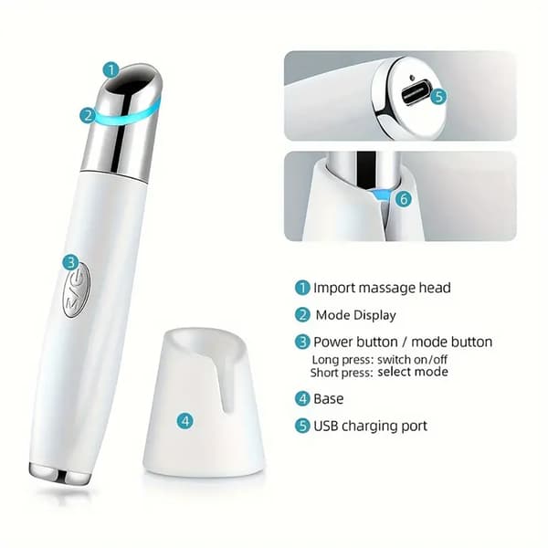 Ögonmassage - Ansiktsvibration Anti-Aging Rynkskönhet