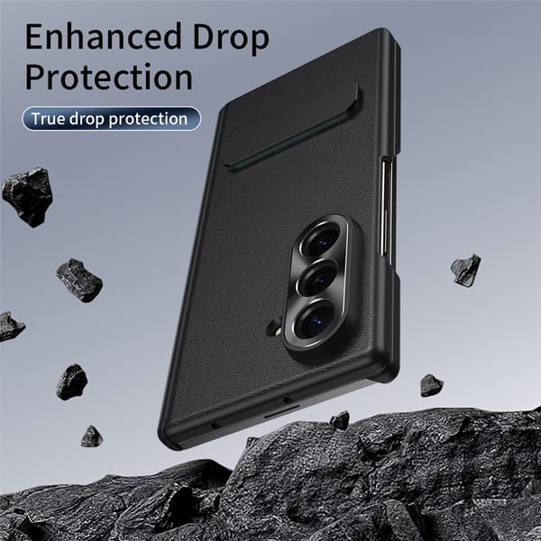 Etui til Samsung Galaxy Z Fold 7, Sammenfoldeligt Cover med Stander (Kompatibelt, Sort) Black