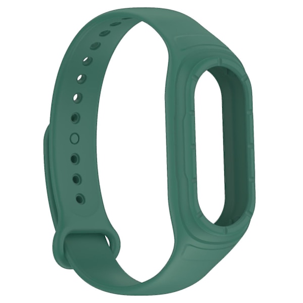 For Xiaomi Smart Band 8 udskiftning silikone urrem integrere armbånd med etui Green, Green K Xiaomi Smart Band 8