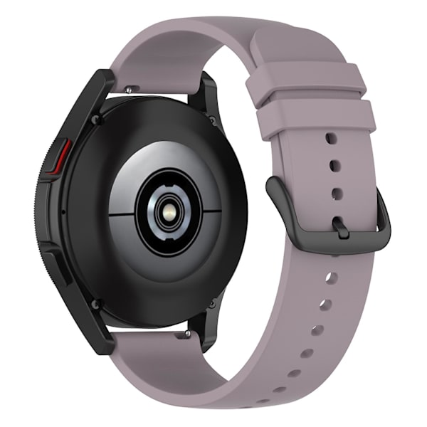 Til Samsung Galaxy Watch 5 Pro 45mm/Huami Amazfit Bip 3/3 Pro Silikonurrem 20mm Justerbar Håndledsstrop Justering Purple Black Buckle