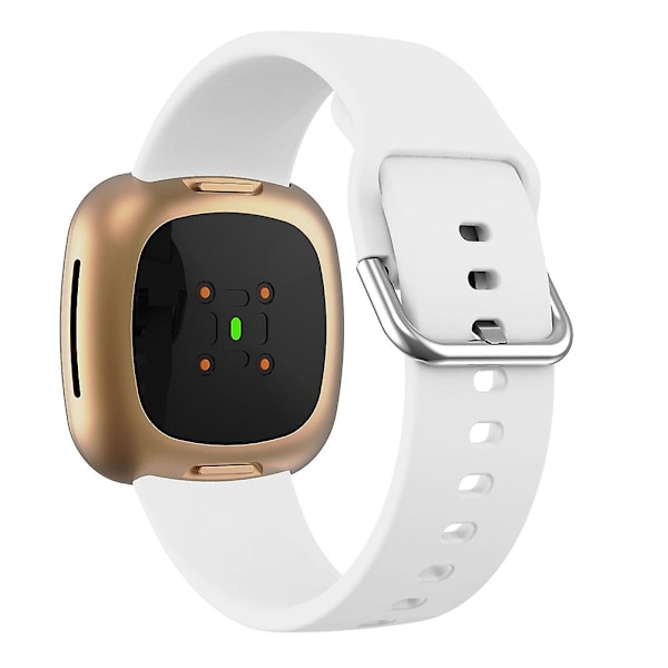 Til Fitbit Versa 3 Silikonurrem White