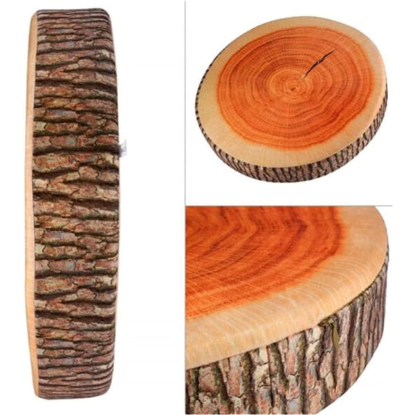 Naturligt træ Design Træstamme Log Pude Blød Stol Pude Puder Gave Hjemmesofa Pude Style1