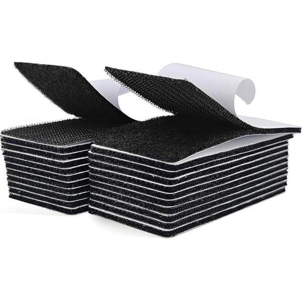 Velcro-lukninger - 30-pak, stærk klæbemiddel dobbeltsidet, 50 mm x 100 mm (sort)