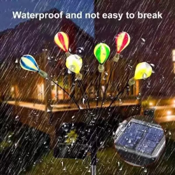 2024 Luftballon Solcelle Firefly Lys Havepynt Have Dekorative Lys NY A  Warm Light
