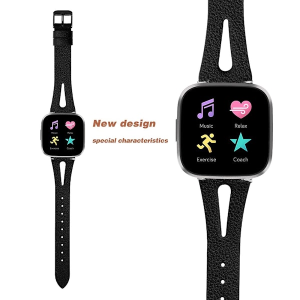 For Fitbit Versa 2 -ranneke Black