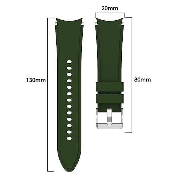 Silikone rem til Samsung Galaxy Watch4 40mm Army Green