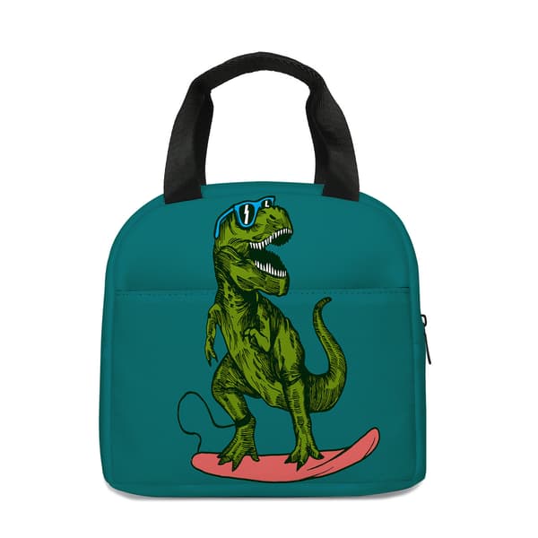 Morsom dinosaur matboks, isolert kjølebag (4)