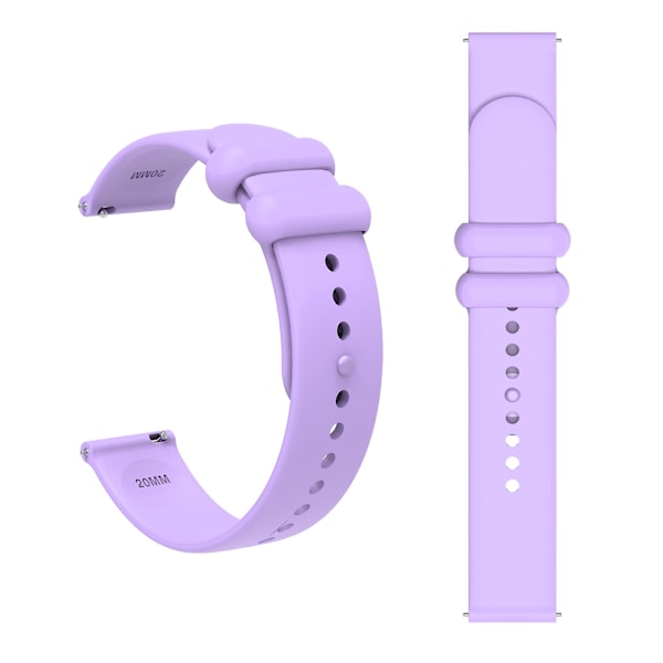 20mm painike solki silikoniranneke Garmin Vivomove 3 / Garminmove 3 -kellolle Lilac Purple