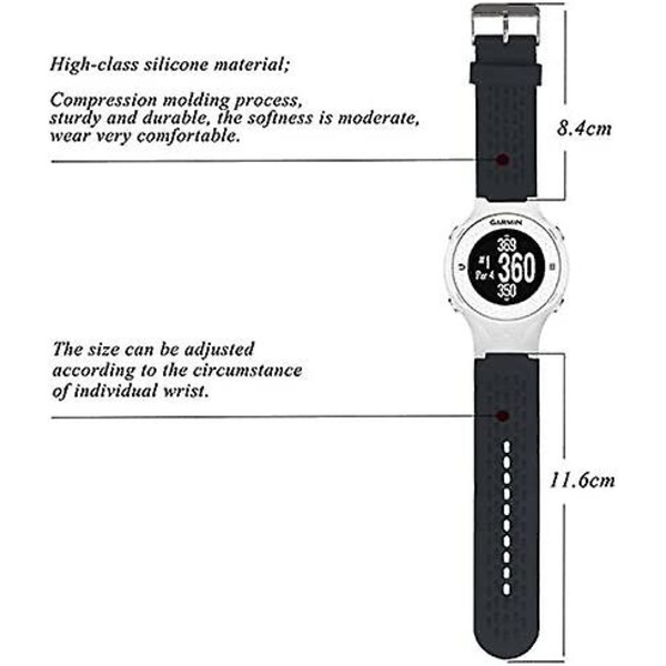Mjukt silikonersättningsarmband för watch för Garmin Approach S2 / S4 Black