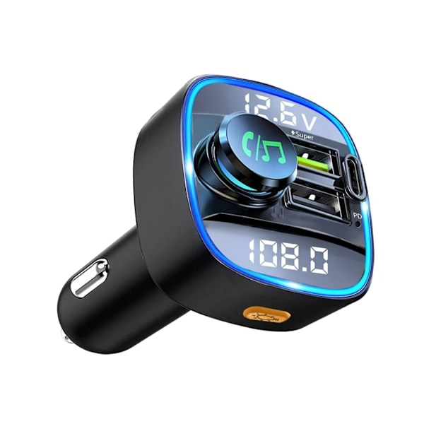 Bil Bluetooth-sender med hurtiglading PD3.0, Type C, USB