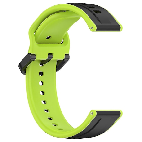 For Samsung Galaxy Watch Active2 44mm 40mm Sport Bands Dual 20mm Silicone Replacement Strap Black, Black Lime L Samsung Galaxy Watch A