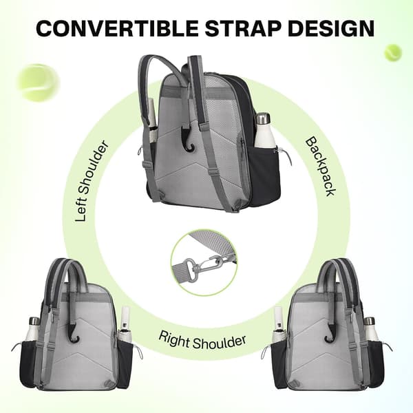 Tennisbag - Rommer 2 racketer, 30 X 13 X 41,5 cm Black