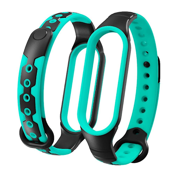 To-farget silikon smartklokkearmbånd armbåndsurrem erstatning for Xiaomi Mi Band 6 Multicolor G Other Xiaomi Models