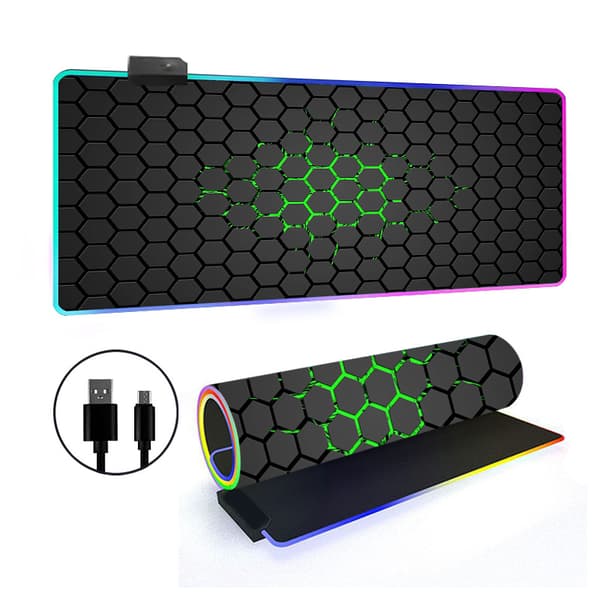 Musematte - Med Rgb 14 Lysmodus Sklisikker Base (Stil 2, 300*700*4Mm)