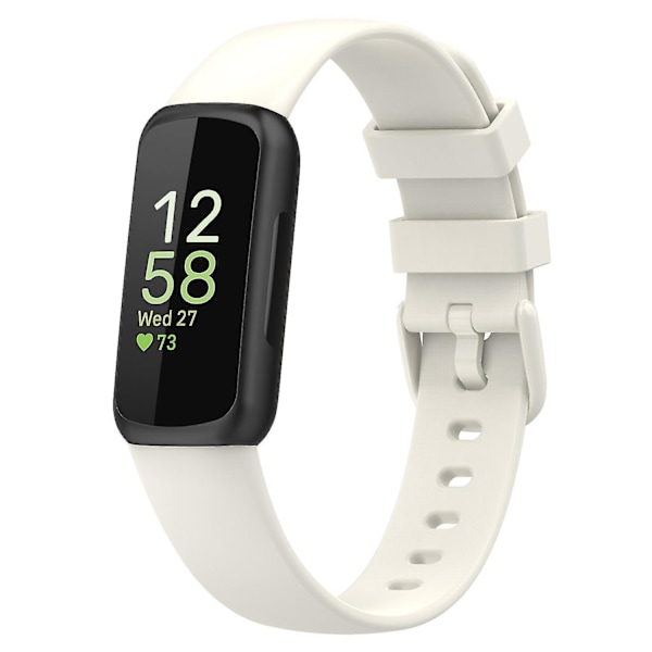 För Fitbit Inspire 3 Solid Silikon Armband Pin Spänne handledsrem Ersättning, Storlek: L Apricot, Apricot I Fitbit Inspire 3