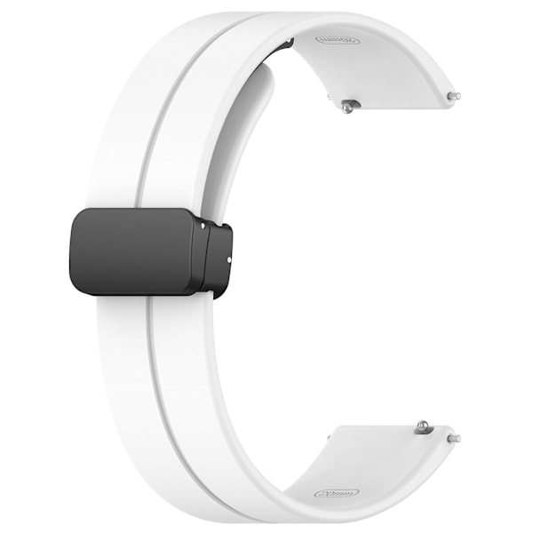 For Huawei Watch GT 4 41mm / Garmin Venu 3S 18mm urrem silikon med spænde White