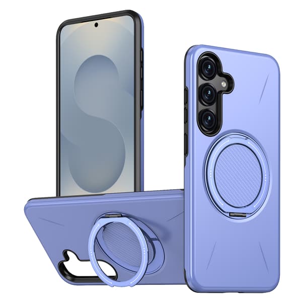 Etui til Samsung Galaxy S24, roterende støtteben TPU + PC (lilla)