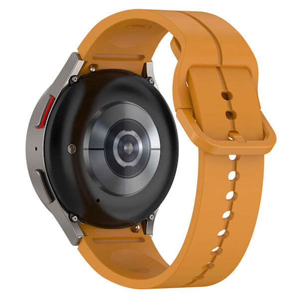 Til Samsung Galaxy Watch6 / Watch6 Classic / Watch 5 / 5 Pro / Watch3 41mm Silikone Groove Watchband 20mm Watch Strap Yellow