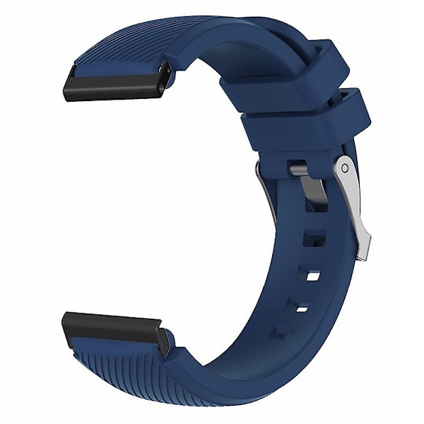 24mm Twill Texture Silikonurrem for Suunto Spartan Sport Wrist Hr Baro / Suunto 7 Midnight Blue