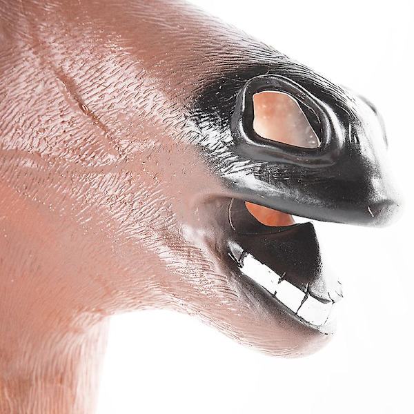 Hästmask Klä Upp Hästhuvud Latexmasker för vuxna Maskerad white