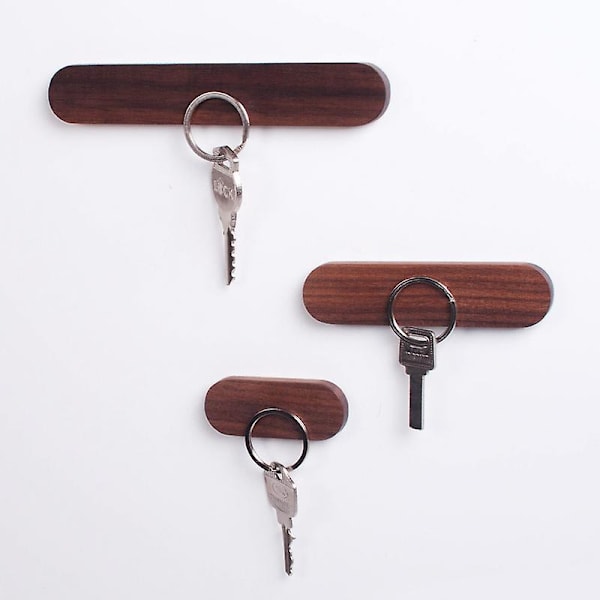 Solid Wood Key Organizer Vägghängande väggmagnetkrok Medium B