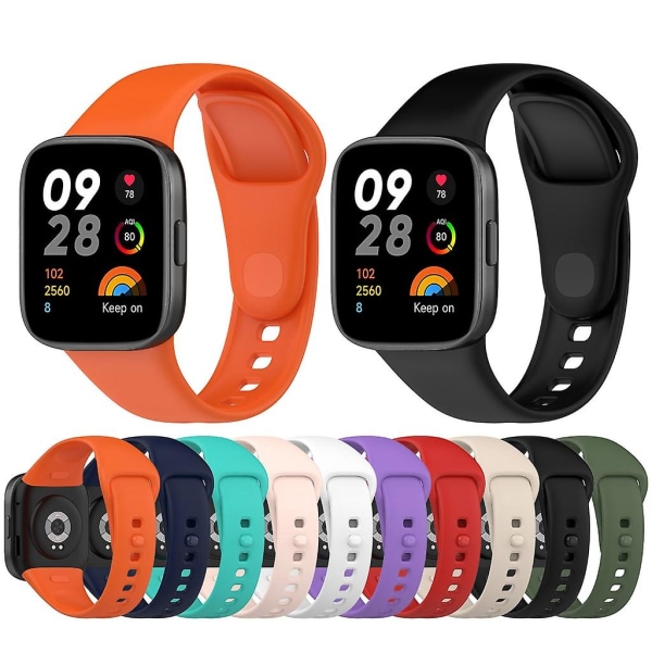 Silikonarmbandsbälte för Watch 3 anti-scratch Smartwatch Rem Loop-Armband Orange