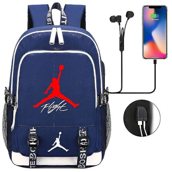 Nba A Ir Jor Dan No. 23 Reppu Teinit Pojat Junior High School Student Trend Suurikapasiteettinen koululaukku Urheilu Koripallo Reppu-r color-2