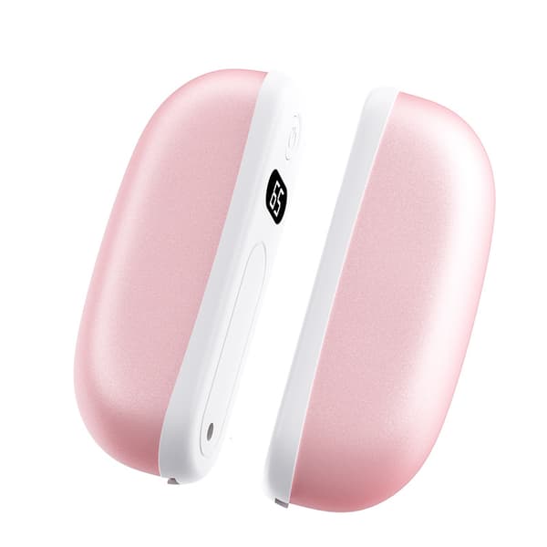 Håndvarmer magnetisk digitalt display, 3-temperatur, USB oppladbar (rosa)